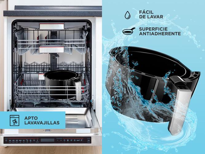 Freidora Eléctrica De Aire Gadnic 802 PRO 4.0L 1400W - 4