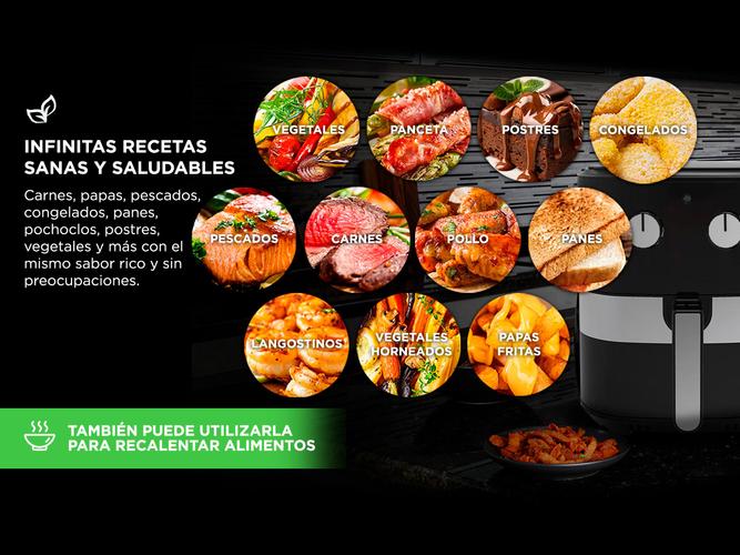 Freidora Eléctrica De Aire Gadnic 8067 65L 1700W Usado - 2