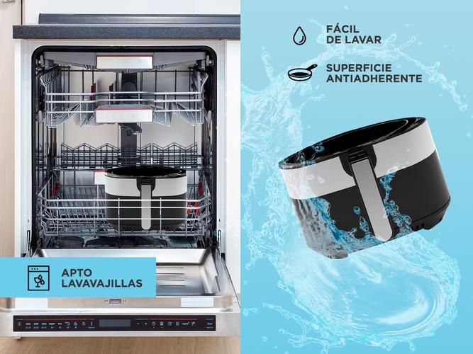 Freidora Eléctrica De Aire Gadnic 8067 65L 1700W Usado - 4