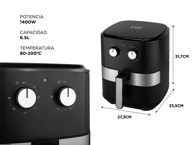 Freidora Eléctrica De Aire Gadnic 8067 65L 1700W Usado - 5