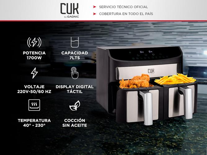 Freidora Eléctrica De Aire Doble Gadnic Heitt 17 220V 7 Litros - 1
