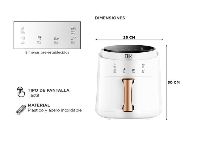 Freidora de Aire Cuk Gadnic 8L Pantalla Táctil - 5
