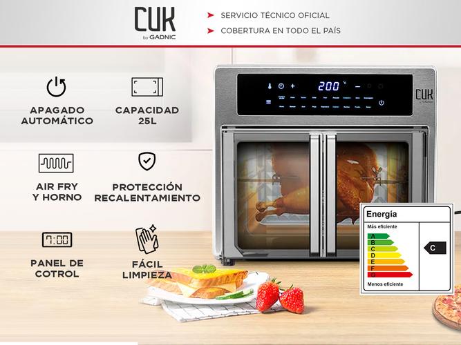 Freidora de Aire Gadnic 25lts con Accesorios Usado - 1