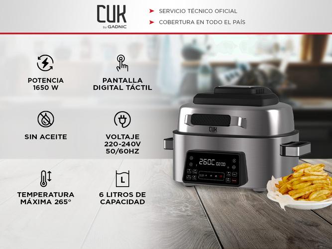 Freidora Electrica De Aire Gadnic 1660W 220V Display DigitaL 6 Litros Usado - 1