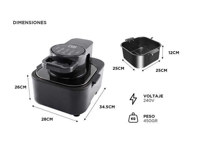 Freidora de Aire Future V72 Gadnic Tapa con Visor  - 5