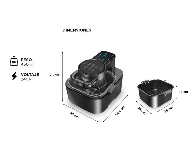 Freidora de Aire Future V72 Gadnic Tapa con Visor  Usado - 5