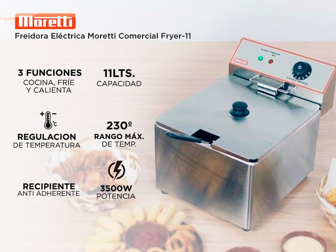 Freidora Eléctrica Moretti Comercial Fryer-11 11L 220V 3500W - 1
