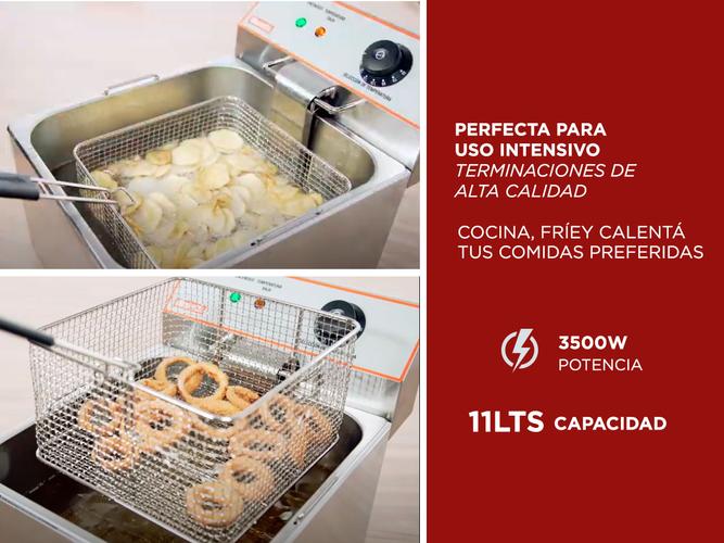 Freidora Eléctrica Moretti Comercial Fryer-11 11L 220V 3500W - 2
