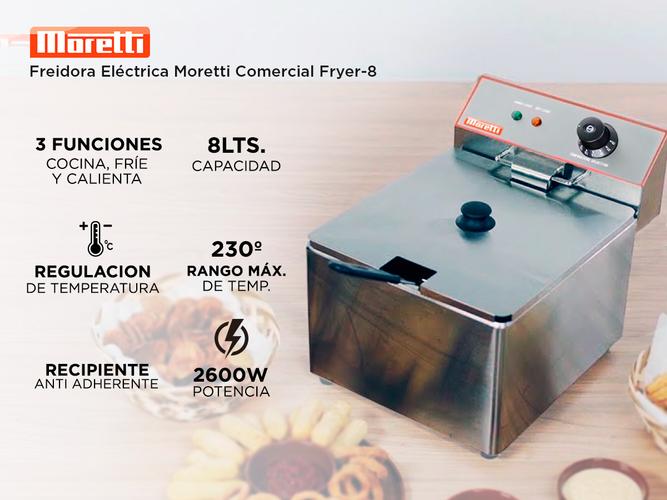 Freidora Eléctrica Moretti Comercial Fryer-08 8L 220V 2600W - 1