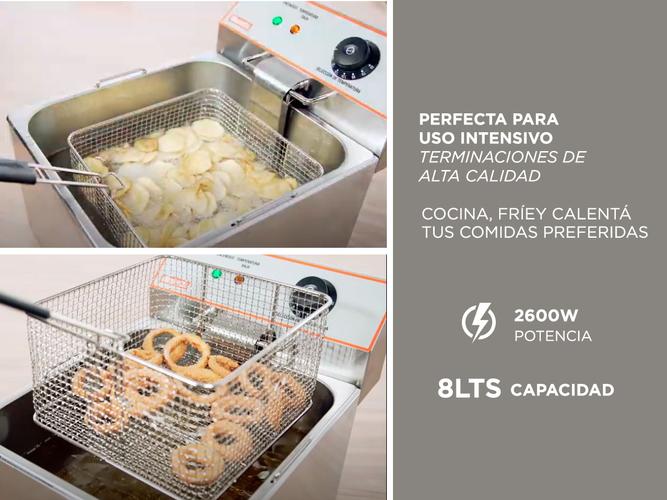 Freidora Eléctrica Moretti Comercial Fryer-08 8L 220V 2600W - 2