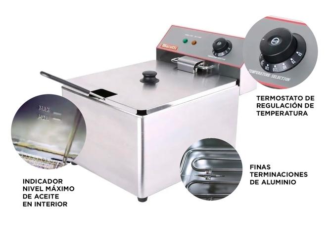 Freidora Eléctrica Moretti Comercial Fryer-08 8L 220V 2600W - 3
