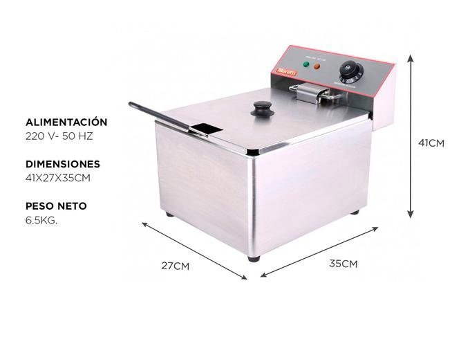 Freidora Eléctrica Moretti Comercial Fryer-08 8L 220V 2600W - 4