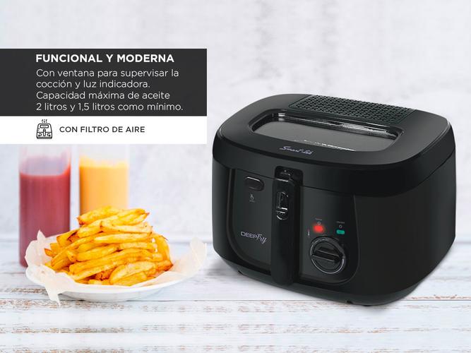 Freidora Eléctrica Smart Tek 2Lts 2000W DF2016 - 2