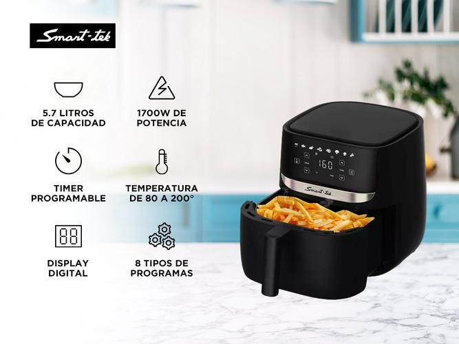 Freidora de Aire Smart Tek Air Fry 5 Sin Aceite 5.7l 1700w AF2050 - 1