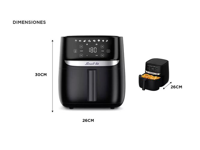 Freidora de Aire Smart Tek Air Fry 5 Sin Aceite 5.7l 1700w AF2050 - 4