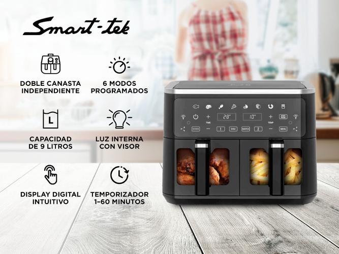 Freidora De Aire Smart-Tek AF2090D Doble Air Fryer Digital Capacidad 9 Litros Sin Aceite - 1