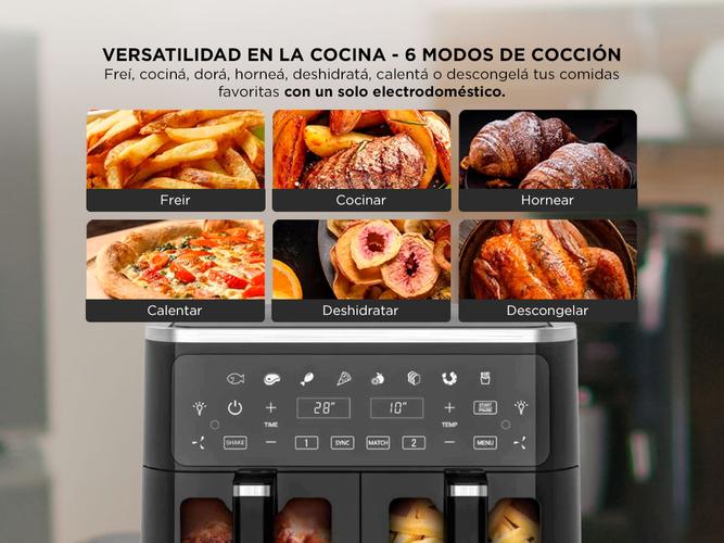 Freidora De Aire Smart-Tek AF2090D Doble Air Fryer Digital Capacidad 9 Litros Sin Aceite - 2