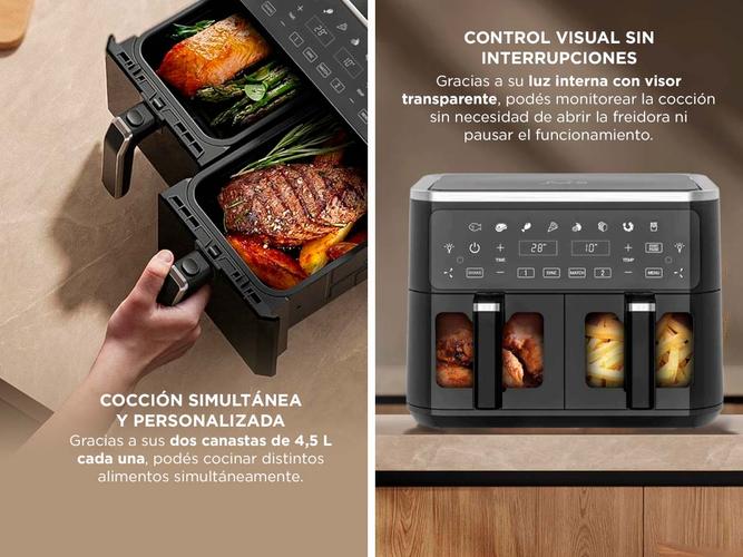 Freidora De Aire Smart-Tek AF2090D Doble Air Fryer Digital Capacidad 9 Litros Sin Aceite - 3