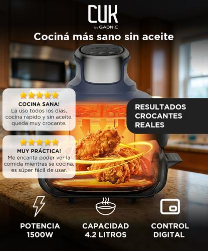 Freidora De Aire CUK By Gadnic Recipiente De Vidrio  42L Control Digital 1500W - 1