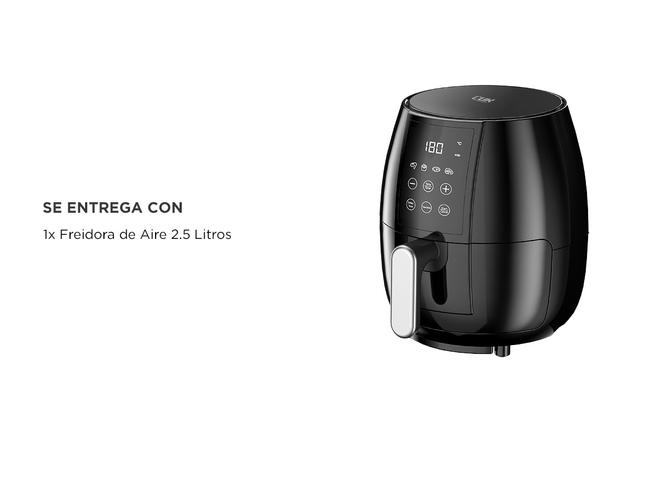 Freidora De Aire Gadnic Eléctrica 25L 1000W Timer Digital  - 6