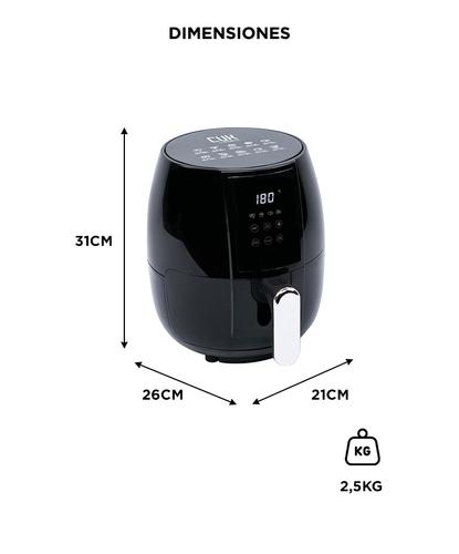 Freidora De Aire Gadnic Eléctrica 2,5L 1000W Timer Digital  - 5