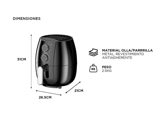 Freidora de Aire Gadnic 25L 100W Sin Aceite - 5