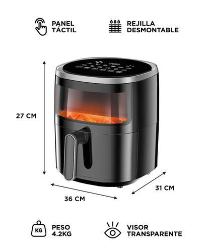 Freidora De Aire Cuk By Gadnic FREI25 Digital Con Visor Antiadherente 5 Litros - 5