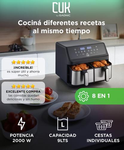 Freidora De Aire Eléctrica Gadnic Doble Canasto 9L Antiadherente - 1