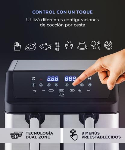 Freidora De Aire Eléctrica Gadnic Doble Canasto 9L Antiadherente - 2