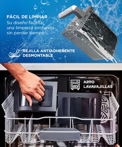 Freidora De Aire Eléctrica Gadnic Doble Canasto 9L Antiadherente - 4