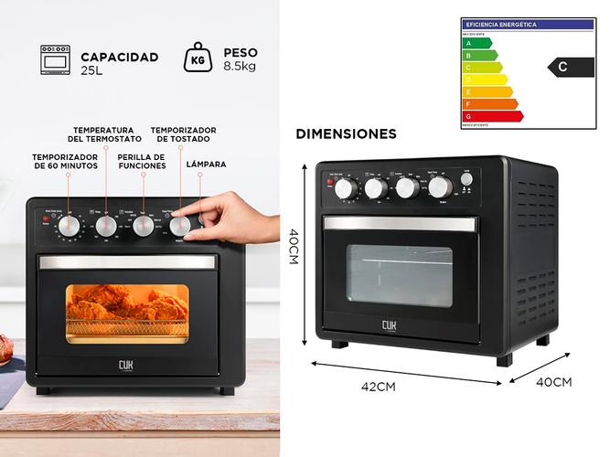 Horno y Freidora De Aire Gadnic 25 Litros - 5