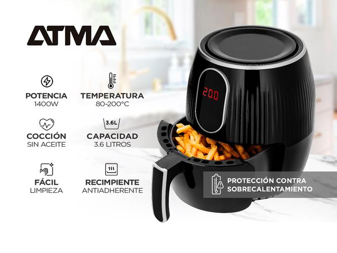 Freidora de Aire Atma digital sin aceite FR3620 3.6 L - 1