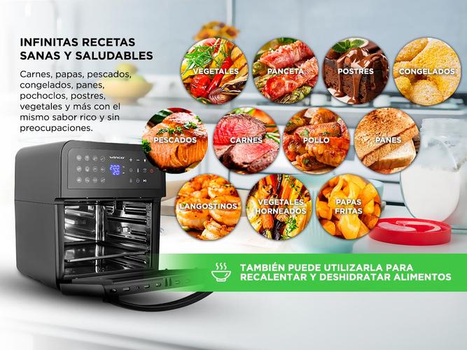 Horno Freidora de Aire Winco W901 con deshidratador 12 Litros Outlet - 2