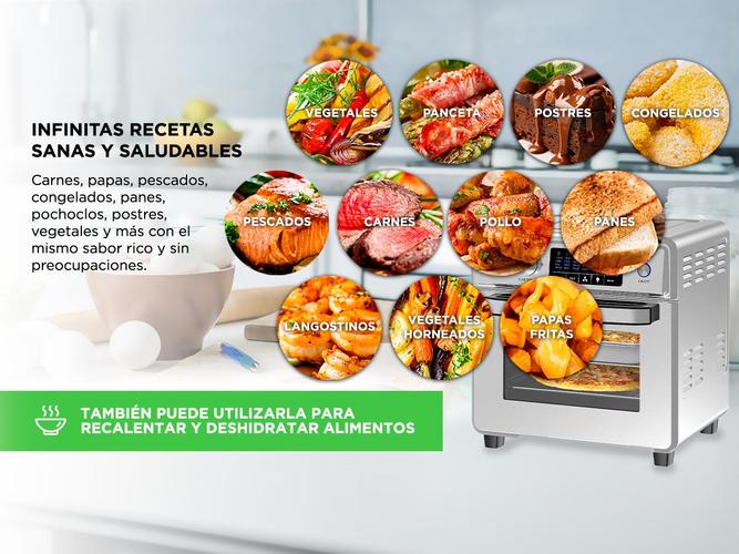 Horno Freidora de Aire Winco W902/W801 digital Inoxidable 23 litros 1800W - 2