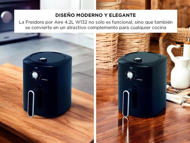 Freidora de Aire Winco W132 4.2 Litros Negra  - 2