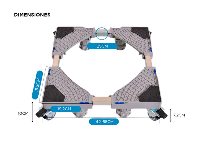 Soporte Para Electrodomésticos Gadnic FlexiFridge 10 Con Ruedas - 4