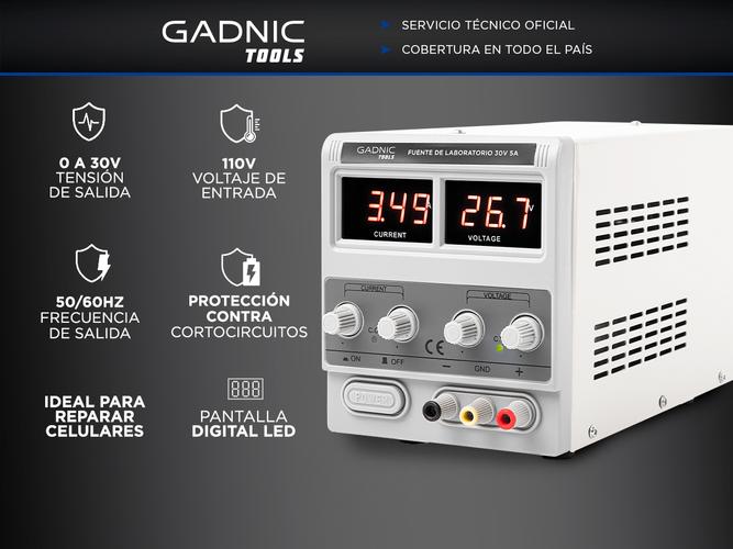 Fuente De Alimentacion Gadnic 305D Potente 30V 5 Amps Laboratorio - 1