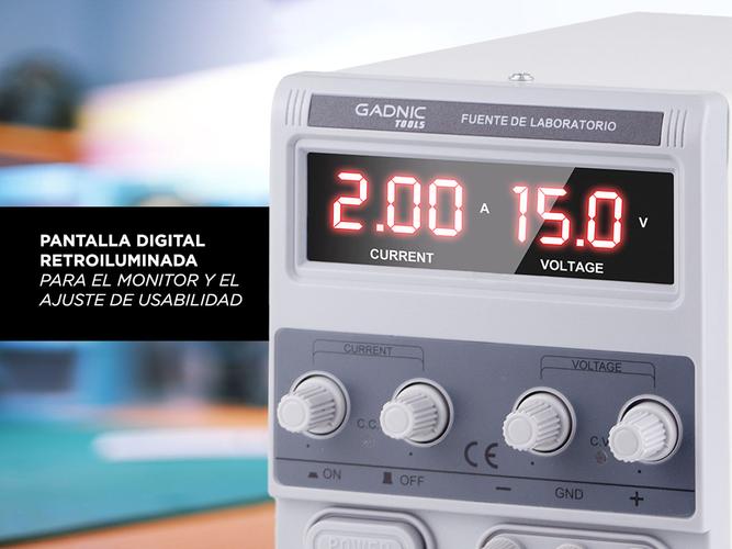 Fuente De Alimentacion Gadnic 305D Potente 30V 5 Amps Laboratorio - 3