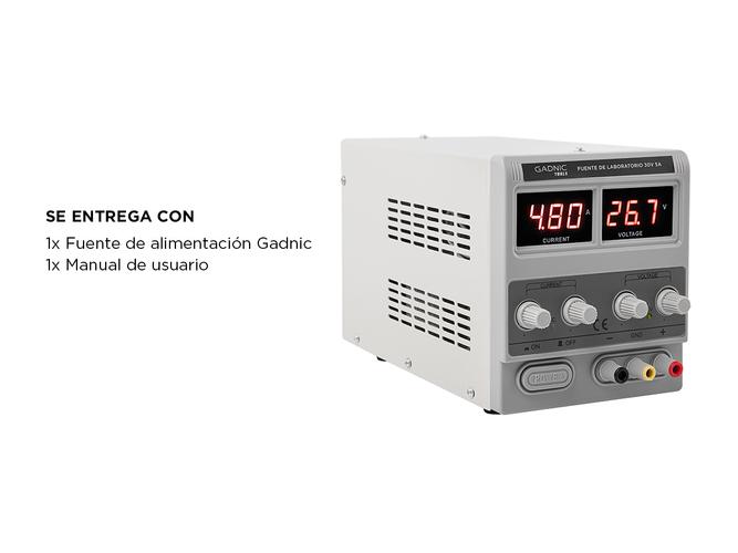 Fuente De Alimentacion Gadnic 305D Potente 30V 5 Amps Laboratorio - 5