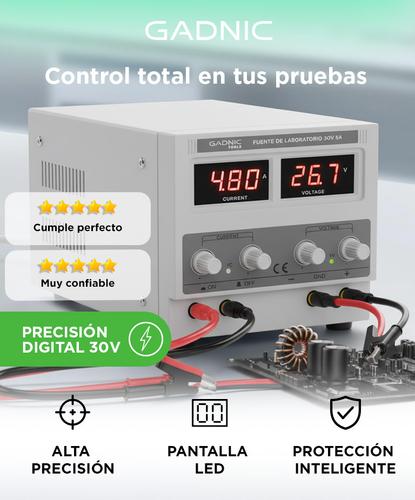 Fuente De Alimentacion Gadnic 305D Potente 30V 5 Amps Laboratorio - 1