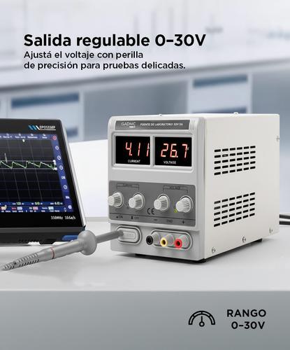 Fuente De Alimentacion Gadnic 305D Potente 30V 5 Amps Laboratorio - 1