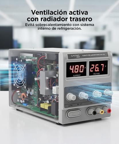 Fuente De Alimentacion Gadnic 305D Potente 30V 5 Amps Laboratorio - 3