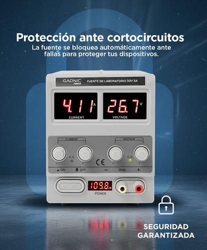Fuente De Alimentacion Gadnic 305D Potente 30V 5 Amps Laboratorio - 4