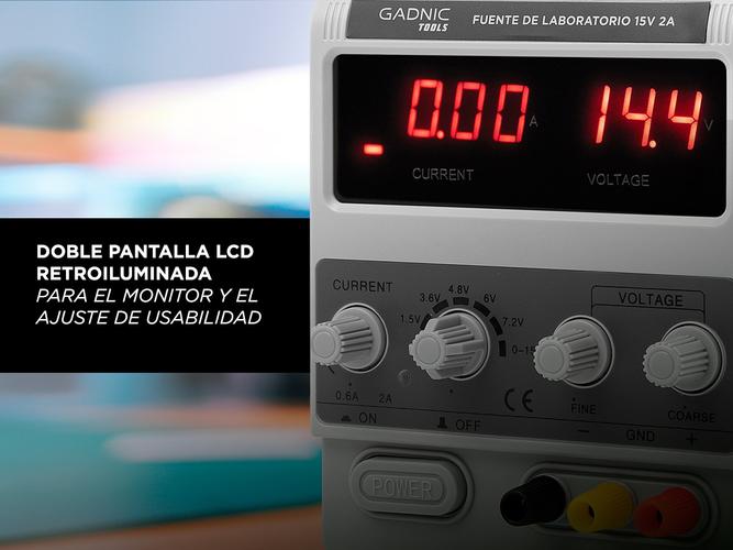 Fuente De Alimentación Gadnic 1502D+ 15V 2 Amps Laboratorio  - 3
