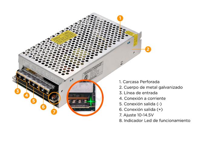 Kit x6 Fuente Switching 12v 10amp Regulada  - 5