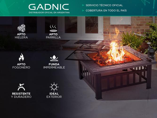 Fogonero Parrilla Hielera Gadnic Con Accesorios Portatil 3 en 1 - 1