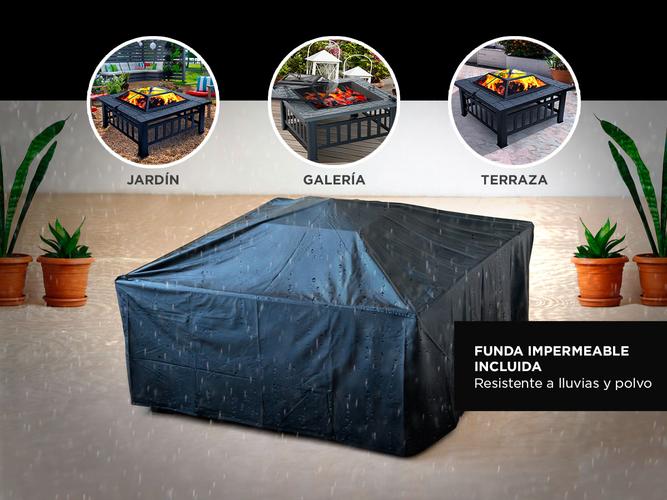 Fogonero Parrilla Hielera Gadnic Con Accesorios Portatil 3 en 1 - 4