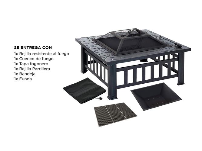 Fogonero Parrilla Hielera Gadnic Con Accesorios Portatil 3 en 1 - 6