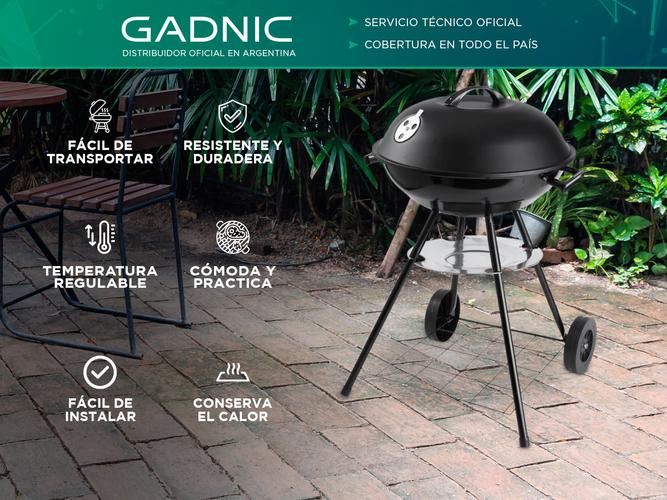 Parrilla Móvil Gadnic Asador con Tapa - 1