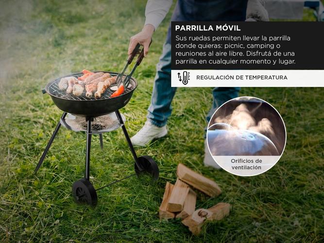 Parrilla Móvil Gadnic Asador con Tapa - 2